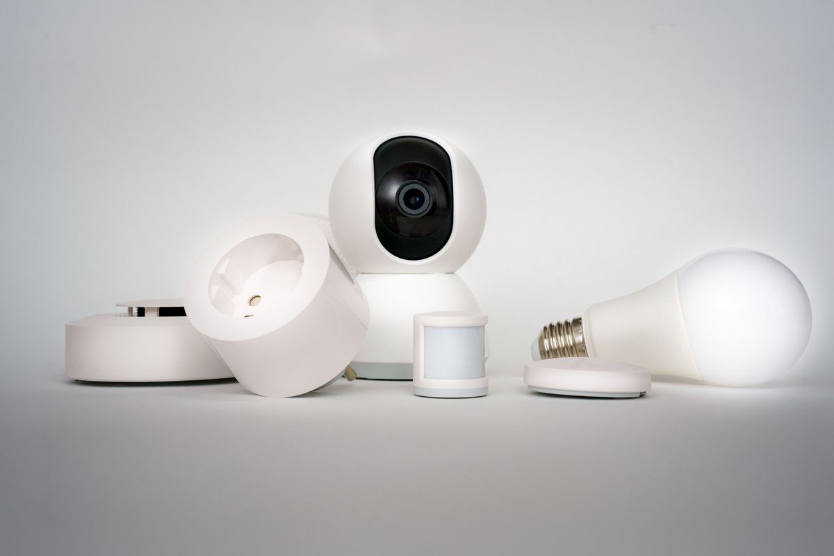 A collection of smart home sensors and connected devices